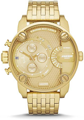 Diesel DZ7287 - Reloj cronógrafo de Cuarzo para Hombre, Correa de Acero Inoxidable Chapado Color Dorado