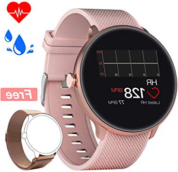 Bebinca Smartwatch Reloj Inteligente con Cronómetro, Pulsera Actividad para Deporte,Reloj de Fitness con Podómetro Hombre Mujer Niños para Samsung Huawei iPhone + 1 Correa de Metal