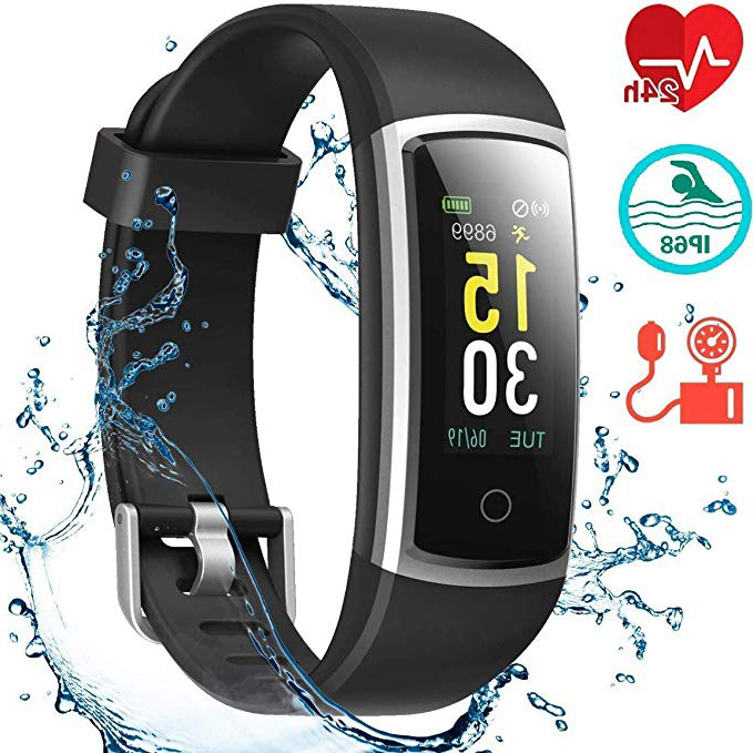 Pulsera de Actividad Reloj Inteligente Impermeable IP68 con 14 Modos de Deporte,Pulsera Inteligente con Pulsómetro, Blood Pressure, Sueño,Podómetro,Pulsera Deporte para Android y iOS Teléfono móvil
