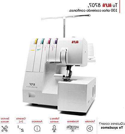Alfa 8707 Overlock Maquina remalladora, Blanco, 39 X 32 X 35 Cm