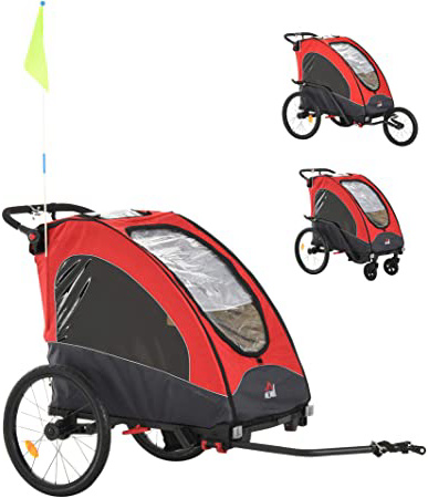 HOMCOM Remolque Infantil 3 en