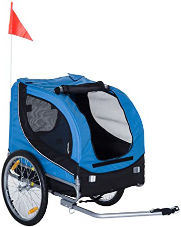 PawHut Remolque Bicicleta Perros Mascota