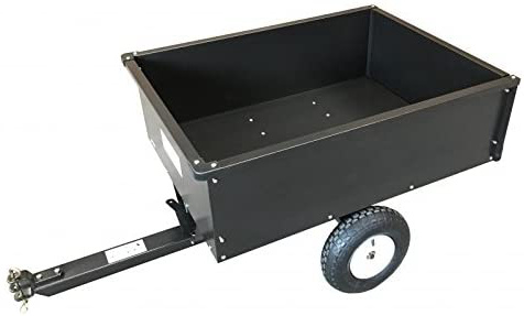 Turfmaster DC-180 – Remolque basculante de acero con puerta trasera extraíble (180 kg/210 L)