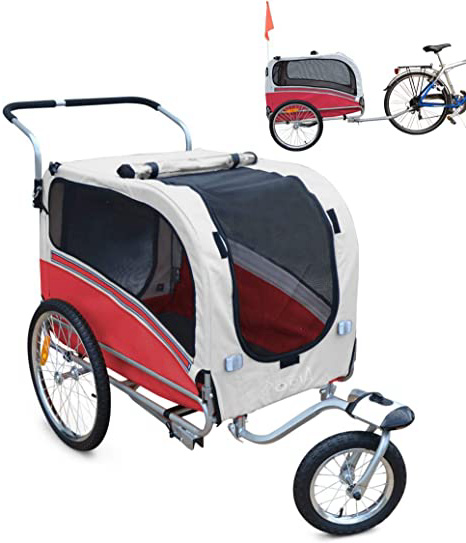 Polironeshop Argo - Remolque y carrito para bicicleta para el transporte de perros