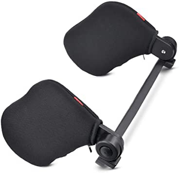 WZTO Almohada de Viaje Reposacabezas Coche Nylon Almohada de Cuello, Almohada Ortopédica Cervica, Soporte de Cuello 180° Retráctil
