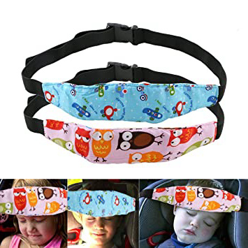 Uraqt Bebés Soporte de la Cabeza para Cinturón de Seguridad de Coche, Varios Colores, Paquete de 2