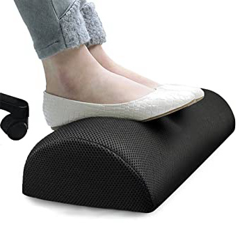 Reposapiés para debajo del escritorio, ergonómico perfectamente angulado, suave y elástico antideslizante, cojín de espuma de memoria, alivia la rodilla, piernas y pies, para oficina, hogar y viaje