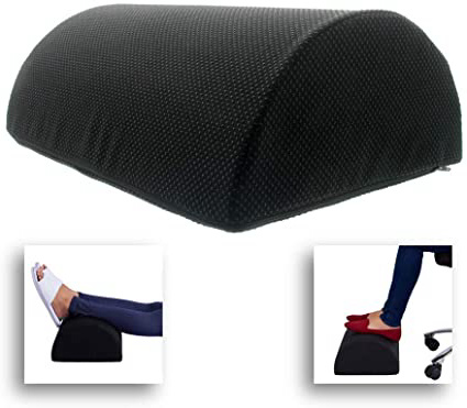 Siava Reposapiés/Almohadilla Apoya pies Recubrimiento Antideslizante, ergonómico, para Oficina y hogar