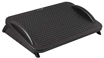 NGS Footstool Reposapiés Ergonómico Altura Ajustable 30º Oficina y casa 3 posiciones de inclinación Superficie antideslizante Negro Eleva pies y piernas para Aliviar la Presión en la Zona Lumbar