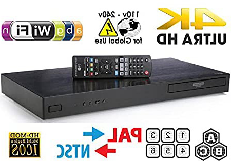 LG UBK9 Ultra-HD 4K Region-Free Blu Ray Disc DVD Player 3d Dolby Vision PAL/NTSC - 6 Feet Multi System 4K HDMI Cable…