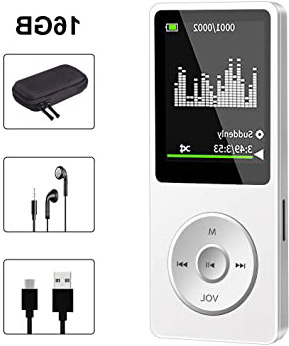 Reproductor de MP3, Reproductor de Música Running HiFi Lossless Sound, Reproductor de Audio Digital de 1,8 Pulgada, Altavoz Incorporado, Grabación de Voz, Radio FM, Soporta TF hasta 128GB