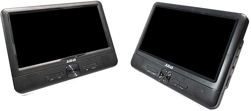 Reproductor DVD Dual de 9 Pulgadas portátil para Coche DVD92D | Doble Pantalla | Reproductor de Archivos Multimedia| CD, DVD, USB, SD | batería incorporada |