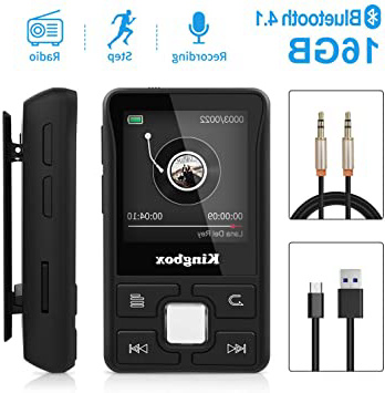 MP3,Reproductor MP3 16 GB Bluetooth 4.1 MP3 Running con Clip Soporta TF hasta 128GB,Sonido HiFi Reproductor de Música de Pantalla 1.5 pulgadas para el Deporte/Podómetro/Radio FM/Grabación/Video/E-book