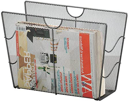Zeller 17742 Revistero, Antracita, Metal, Gris, 39x17.5x27 cm