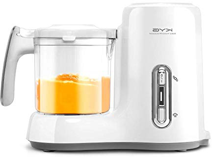KYG Robot de Cocina al Vapor Procesador de Alimentos para Bebés 4 en 1 Máquina para Hacer Tritura, Descongela y Calienta