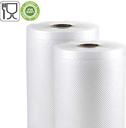 Palucart - 2 Rollos para envasar alimentos al vacío - Medidas 25 x 600 cm - Rollo gofrado - Bolsas al vacío para alimentos - Se adaptan a medida