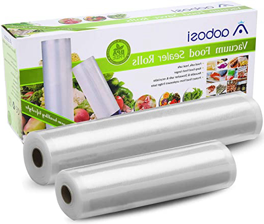 Aobosi Rollos Envasado al Vacío Bolsas Envasado al Vacío 28x600cm y 20x600cm Rollos para Sous Vide BPA Gratis y LFGB Aprobado