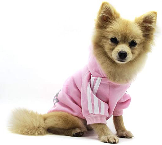 QiCheng&LYS Adidog Dog Hoodie Ropa, Mascota Cachorro Gato algodón Lindo cálido Sudadera con Capucha suéter (XXL, Rosa)