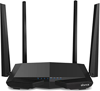 Tenda AC6 Router inalámbrico inteligente de Doble Banda (AC1200, 4 puertos Megabit, WiFi Inteligente, Ahorro de Energía, 4x 5dBi HG Antenas, Configuración Fácil)