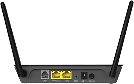 Netgear D1500-100PES - Módem Router con tecnología WiFi N300 (2 Puertos Ethernet 10/100 y Antenas externas)