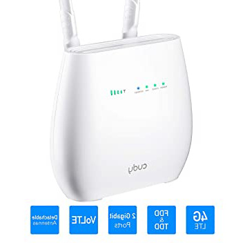 Cudy LT300 Router 4G LTE WiFi 300Mbps, Compatible con Todos los operadores, FDD y TDD, Puertos Gigabit, Antenas LTE Desmontables, Volte, Qualcomm en el Interior, sin Necesidad de configuración