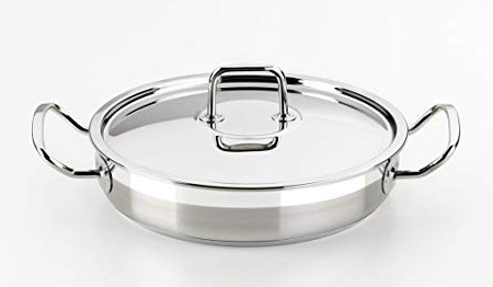 BRA Profesional - Rustidera con Tapa, 30 cm, Acero Inoxidable 18/10