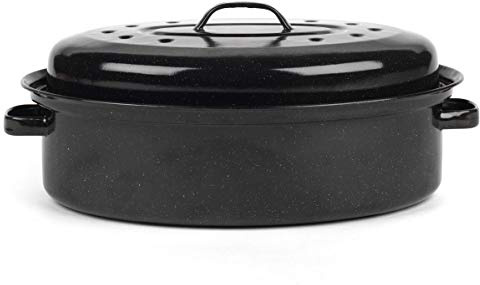 Russel Hobbs Asador con Tapa CW11491 con Esmalte vítreo, 36 cm, Negra, esmaltado