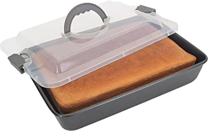 Metaltex Dolceforno Rustidera con Tapa y asa, Acero, Negro, 33 cm