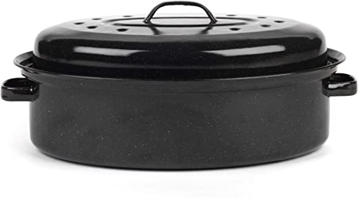 Russel Hobbs Asador con Tapa CW11491 con Esmalte vítreo, 36 cm, Negra, esmaltado
