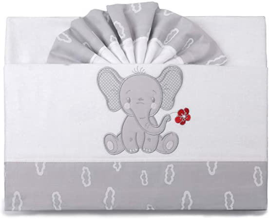 PEKITAS Bebe Juego De Sábanas Franela Conjunto 3 Pcs Cuna 60X120 100% Algodón Gris HECHO EN PORTUGAL