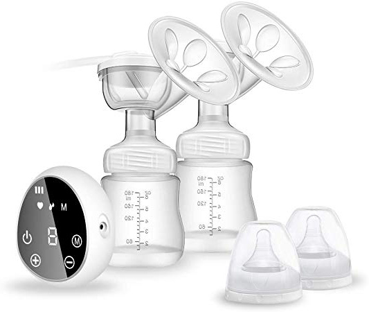 Sacaleches Eléctrico Recargable Portátil Extractor de Leche eléctrico con pantalla táctil LCD inteligente para Succión de Leche Materna y Masaje de Senos