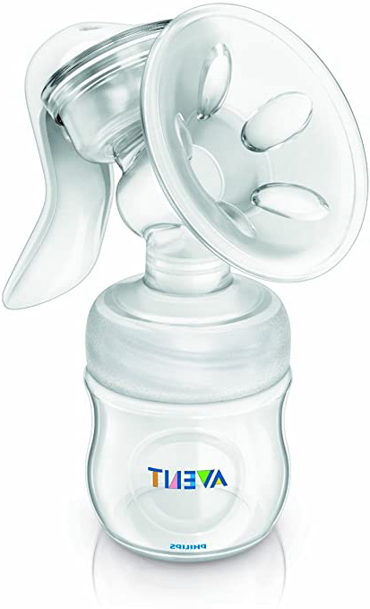 Philips Avent SCF330/20 - Sacaleches, extractor de leche manual, con cojín masajeador, incluye biberón