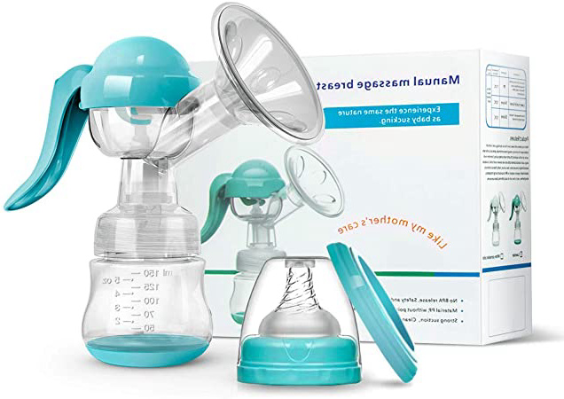 PiAEK Extractor de leche manual - Extractor de leche manual Extractor de leche manual Extractor de leche Máquina de alimentación para bebés (Azul)