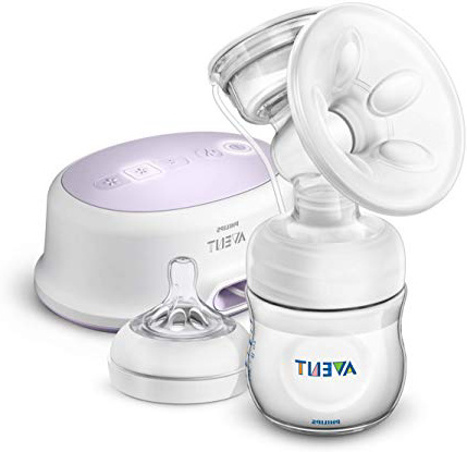 Philips Avent SCF332/31 - Sacaleches, extractor de leche eléctrico silencioso, con cojín masajeado, incluye biberón