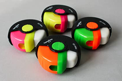 Emartbuy Pack De 4 Gomas De Borrar, Sacapuntas Con Goma 2 En 1 Diseño, Mezcla De Colores