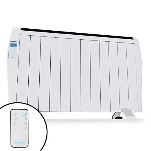 Cecotec Emisor Térmico Ready Warm 2500 Thermal. 12 Elementos, 3 Modos de funcionamiento, Temporizador, Mando a Distancia, Pantalla LED, 1800 W