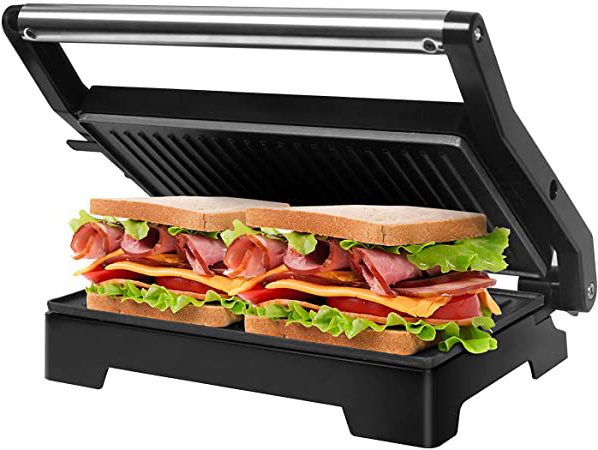 Gotoll Parrilla Eléctrica 1000W,Sandwichera,Máquina de