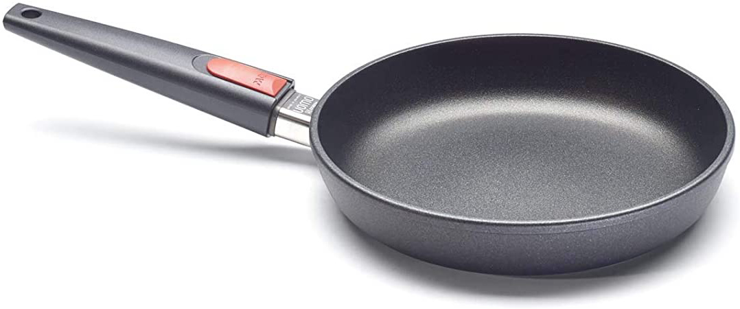 Woll Titanium Nowo - Sartén para freír con mango extraíble, Negro, 24 cm