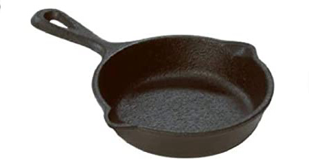 Lodge Sartén Mini Redonda 8,90cm INLODGE.LMS3, Inoxidable, Negro, 9cm