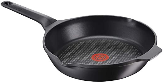 Tefal Aroma - Sartén de aluminio fundido 28 cm recubrimiento titanio antiadherente y thermosport, aptas para todo tipo de cocinas, base gruesa adecuada para inducción, picos vertedores y asas de apoyo