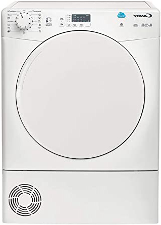 Candy CS C8LF-S - Secadora de condensación 8Kgs, 15 programas, NFC, puerta XXL, display LED, certificado Woolmark, , clase BC, color blanco