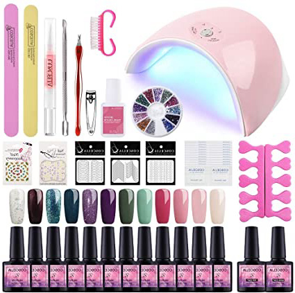 Saint-Acior 12PCS Esmaltes Semipermanentes Nail