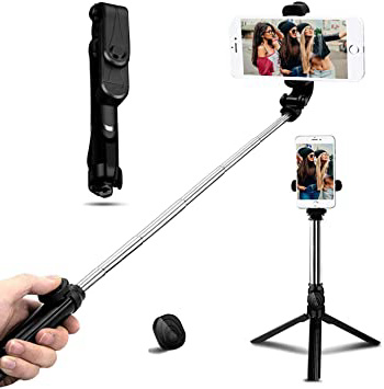 Zommuei Palo Selfie Trípode, Bluetooth