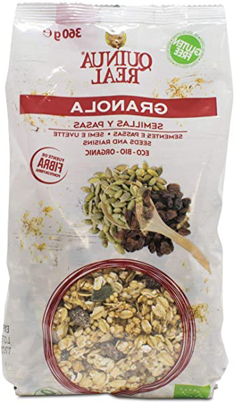 Granola de quínoa real con semillas y pasas sin gluten BIO - Quinua Real - 360g