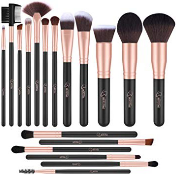 BESTOPE - Juego de brochas de maquillaje profesional (18 piezas)