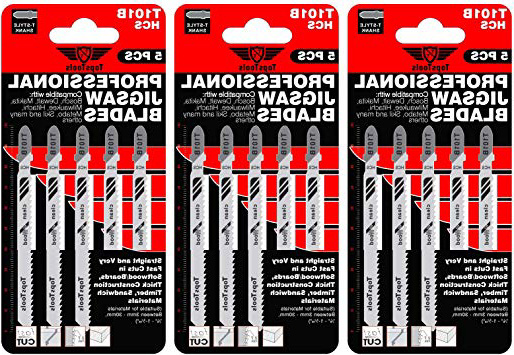 15 hojas de sierra para caladora TopsTools T101B para Bosch, DeWalt, Makita, Milwaukee y muchas más