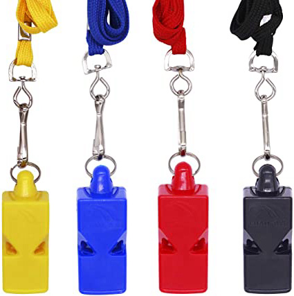 4 Pack Silbato Arbitro Baloncesto