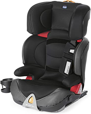 Chicco Oasys 2-3 Fix Plus - Silla de coche isofix Grupo 2/3 (15-36kg), color negro (Jet Black)