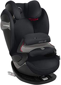 Cybex Gold Pallas S-Fix - Silla de coche 2 en 1 para coches con y sin Isofix, Grupo 1/2/3 (9-36 kg), Desde los 9 meses hasta los 12 años aprox., Colección Color 2018, Negri (Lavastone Black)