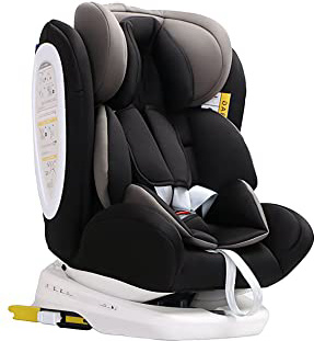 Star Ibaby 906 - Silla de coche grupo 0+/1/2/3 Isofix rotación 360º, negro
